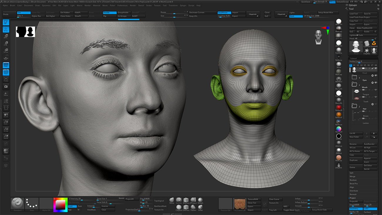 Download Zbrush head sculpt